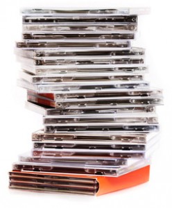A stack of CD's