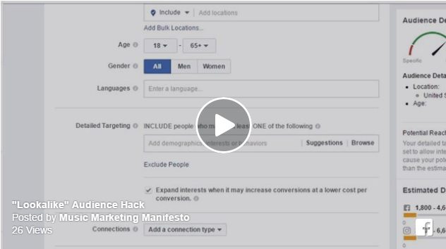 Facebook Lookalike Audience Video