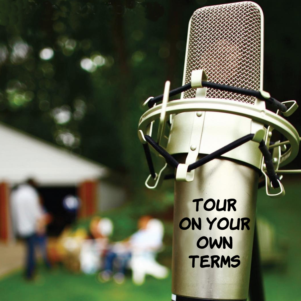 Microphone in front of house concert
